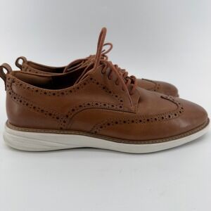 Cole Haan GrandEvolution Wingtip Oxford British Tan Leather Mens 9.5M